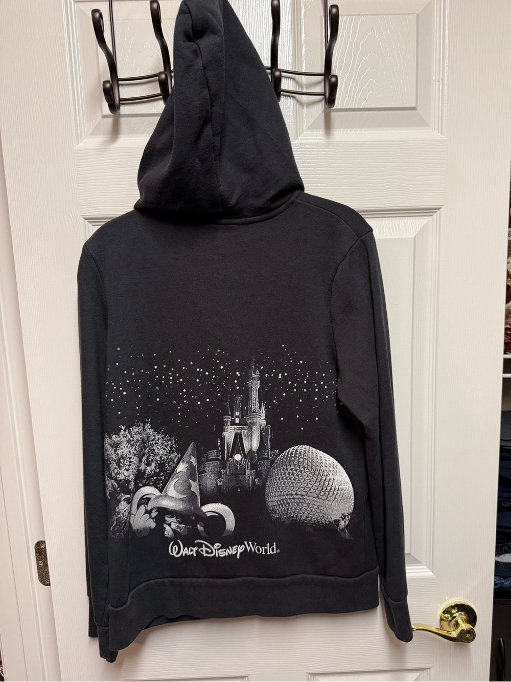 Disney Parks Walt Disney World Icons Full Zip Hoodie L Castle Epcot